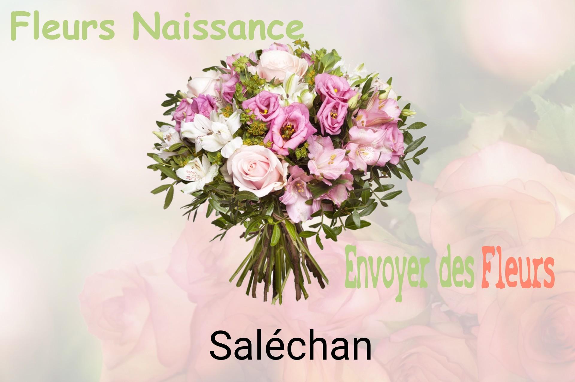 Bouquet de fleurs de naissance livré à Saléchan